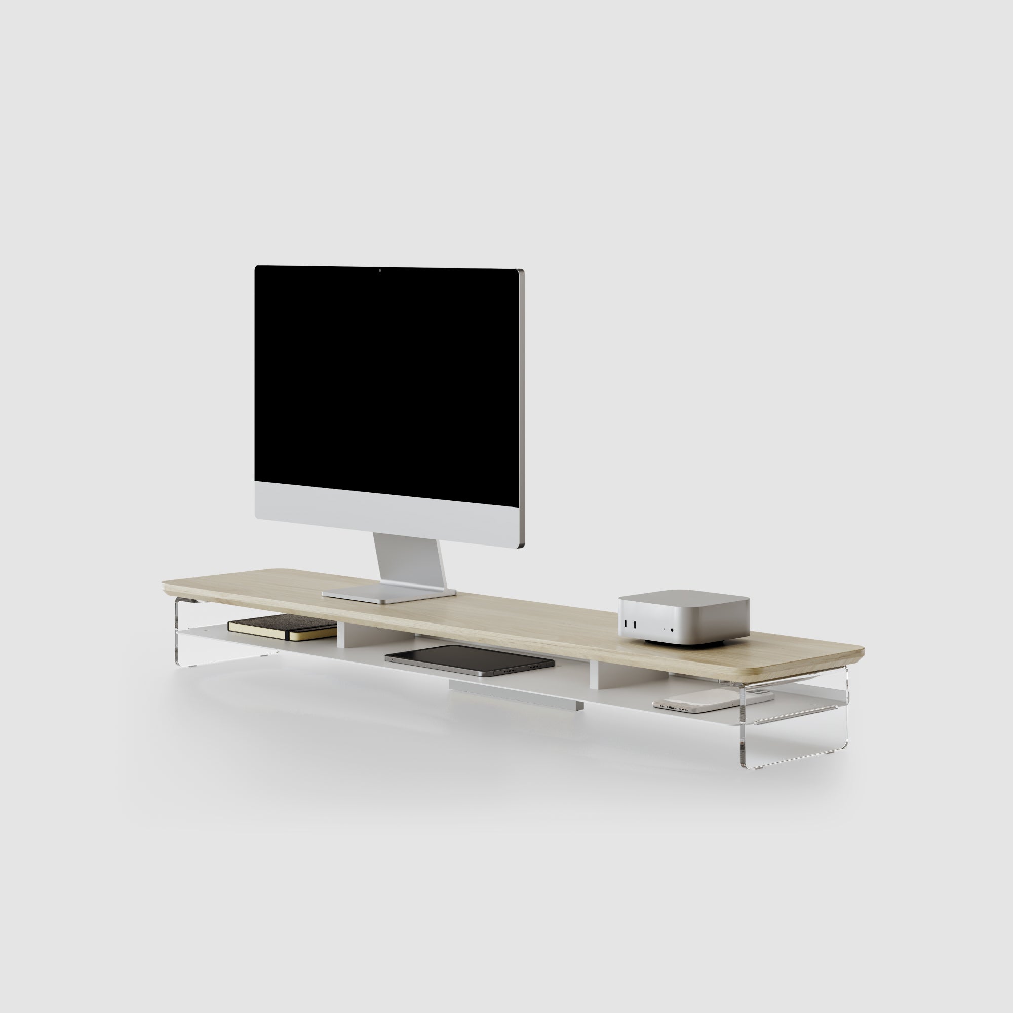 fenge desk shelf yugen large white#color_oak
