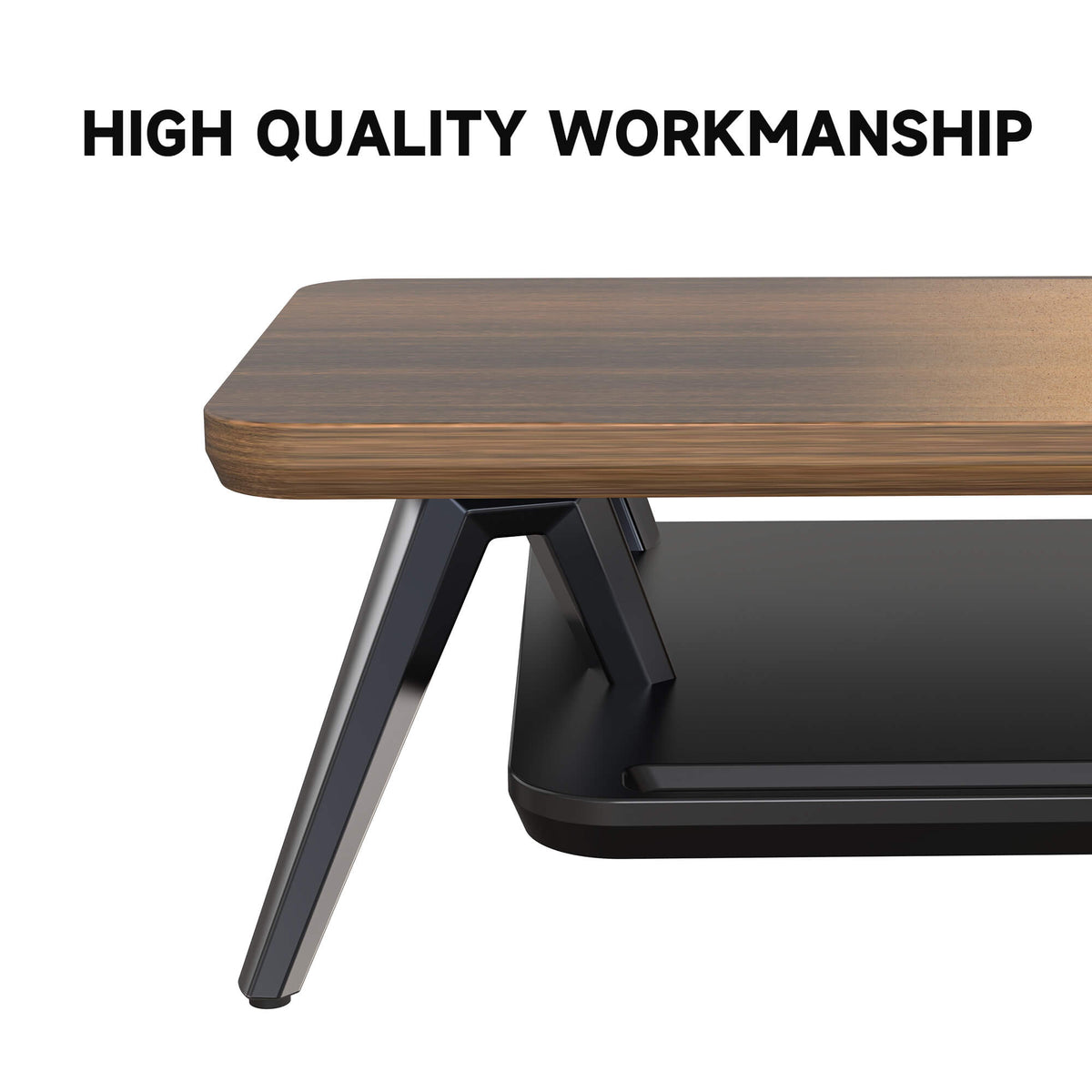 high quality desk shelf rodin small walnut