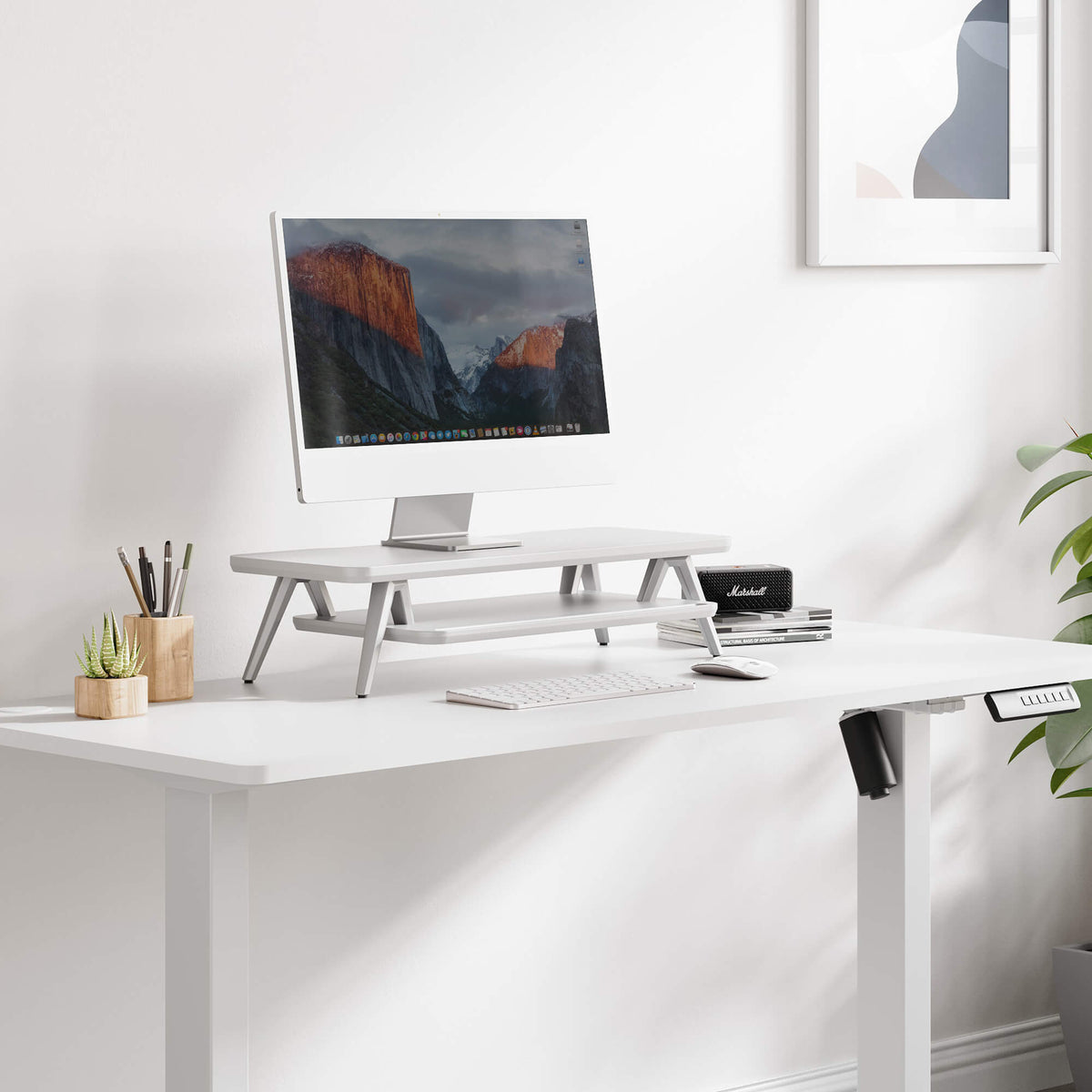 small desk shelf rodin advantage white