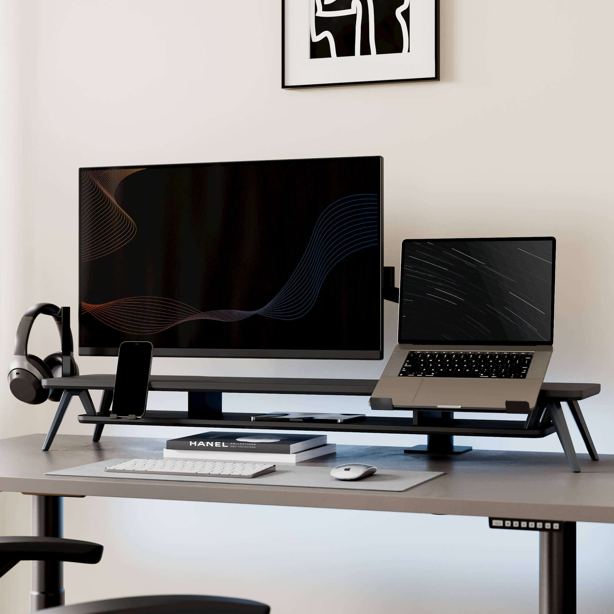 large desk shelf rodin pro advantage black