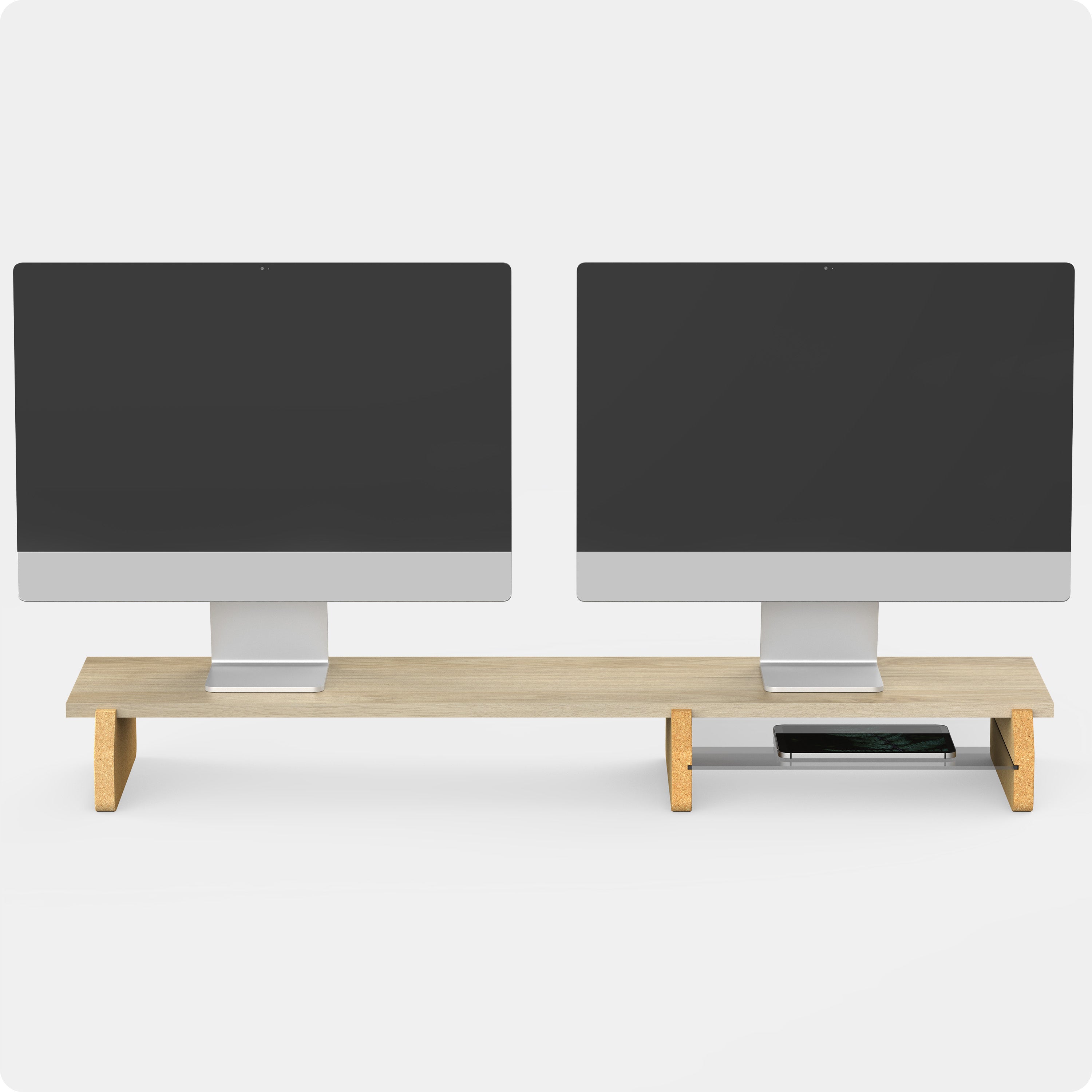 42.5 Desk Shelf Dual Monitor Stand Blocky