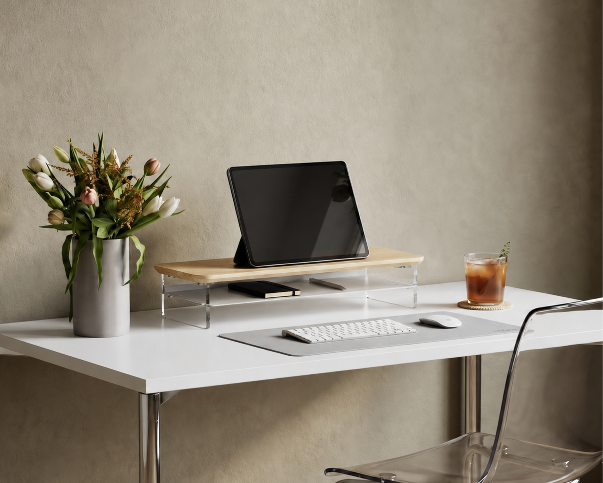 Before and After: How a Monitor Riser Changes a Small Desk Setup
