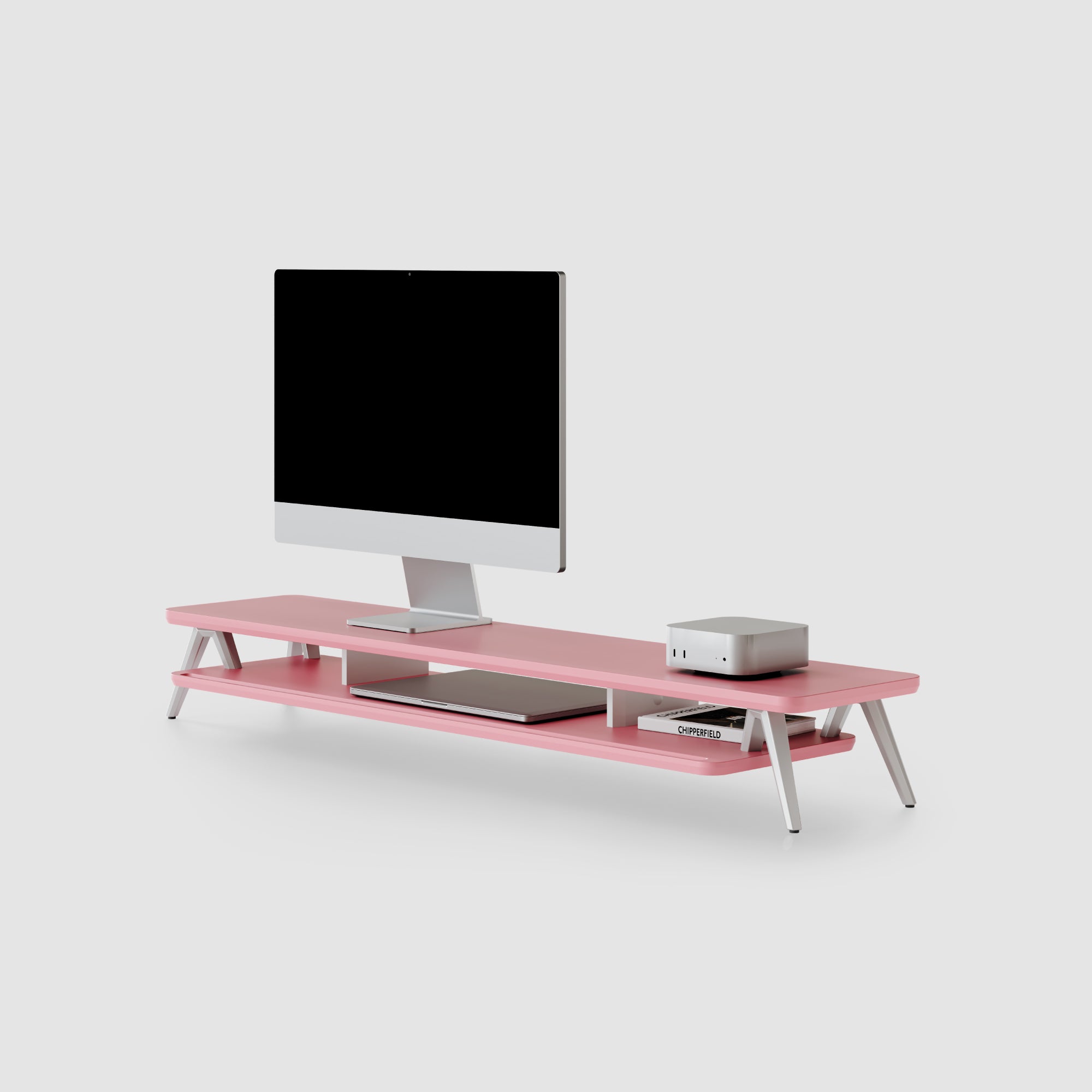 FENGE Rodin A212 Monitor Riser, Dual Desk Shelf with M-Type Leg