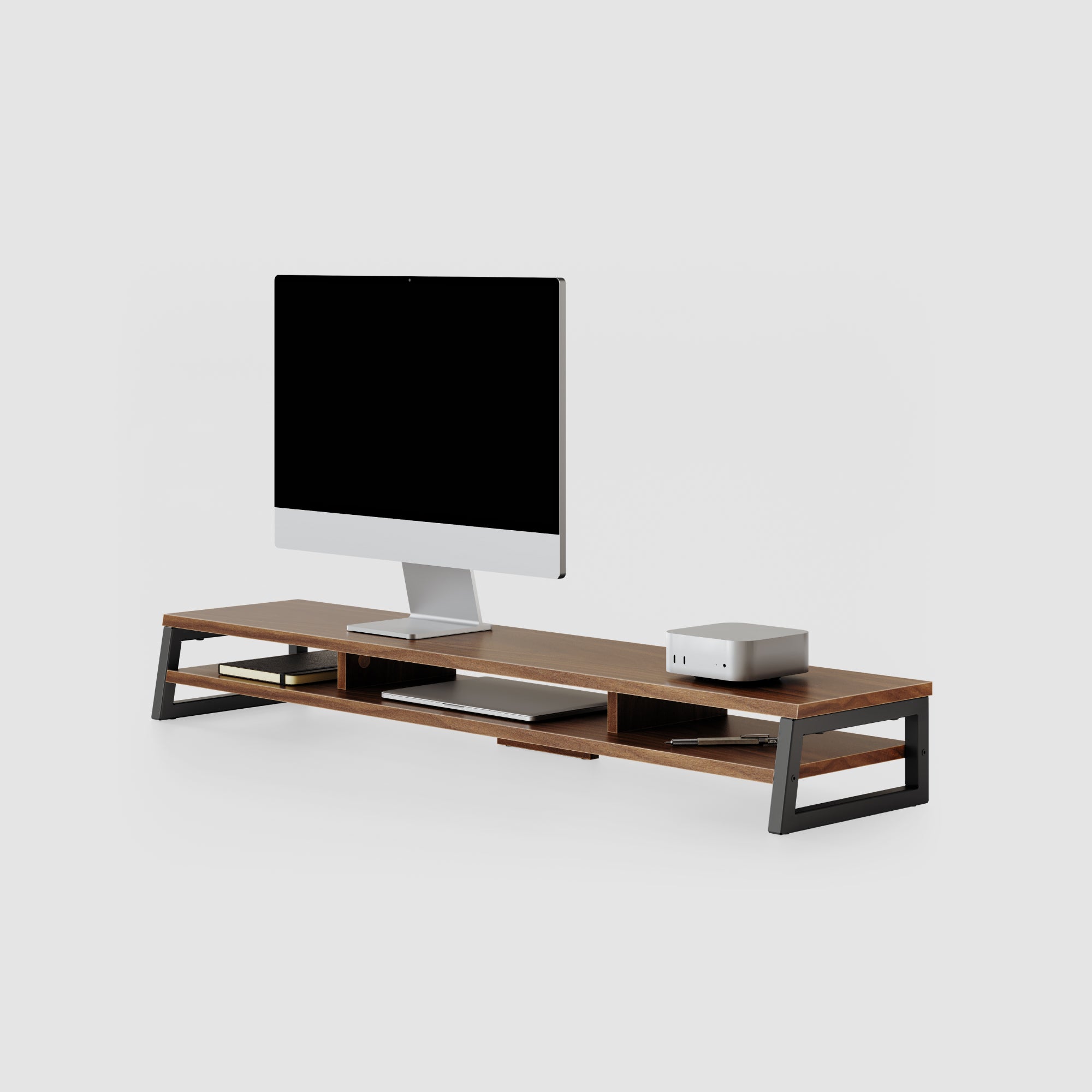 Streamlined Shaped Riser FENGE Frida F210 Monitor Riser, Streamlined with Storage Stand