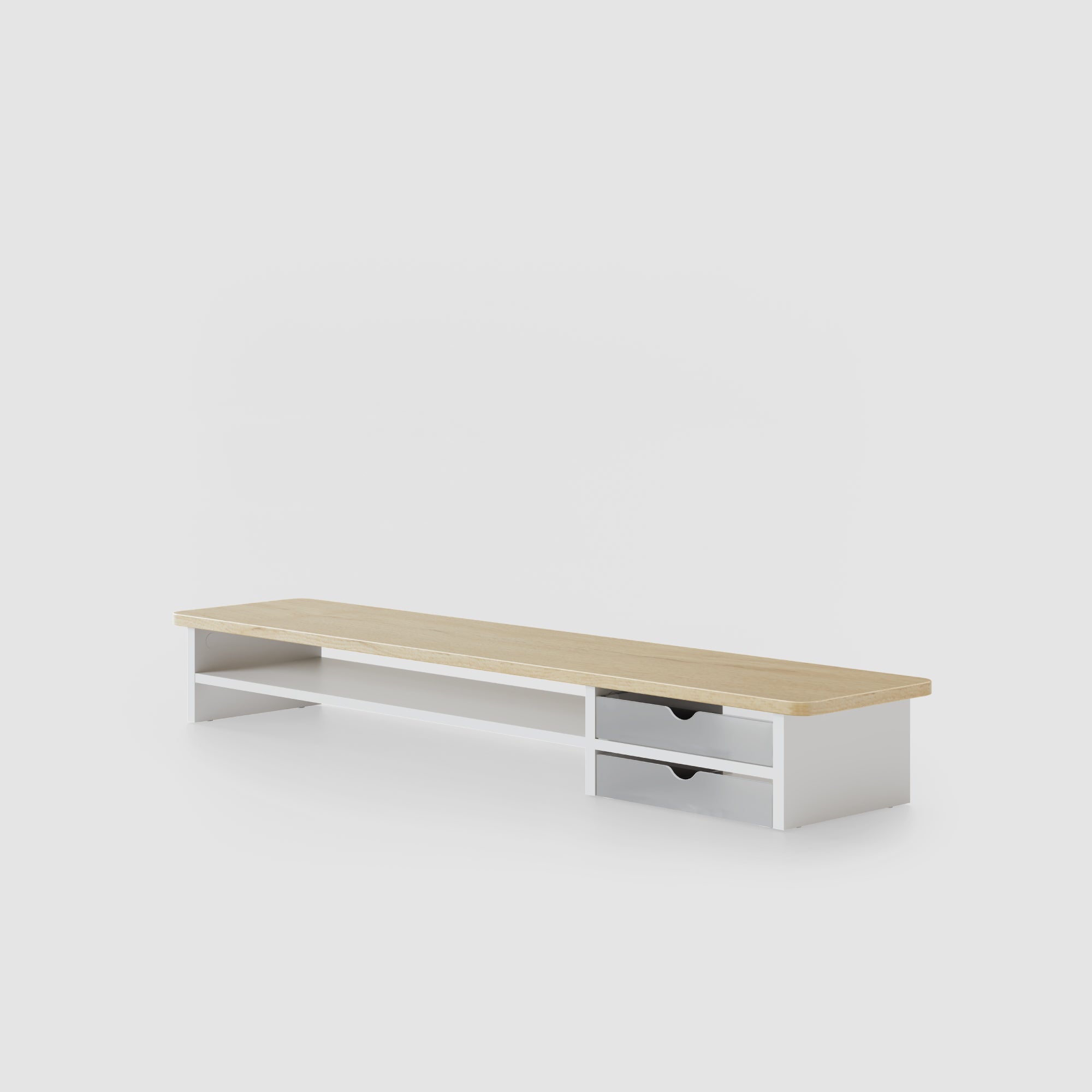 FENGE Klimt K210 Monitor Riser, Wooden Screen Desk Shelf with Drawer