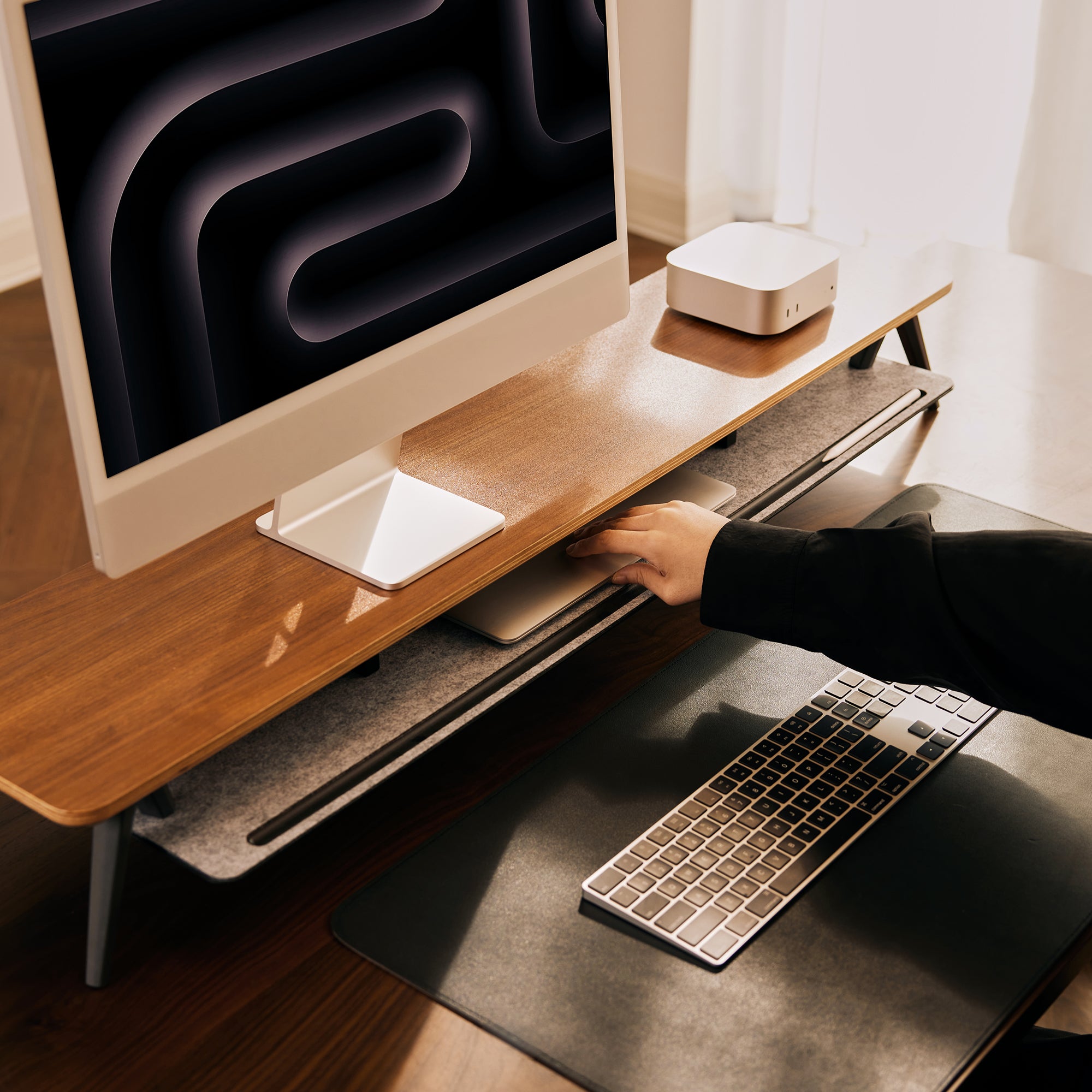 FENGE Rodin A510 Monitor Riser, Dual Desk Shelf with M-Type Leg