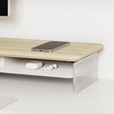 Desk Shelf Y Series Acrylic 42.5" Oak