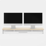 Desk Shelf Y Series Acrylic 42.5" Oak