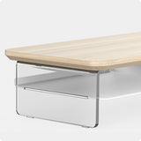 Desk Shelf Y Series Acrylic 42.5" Oak