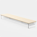 Desk Shelf Y Series Acrylic 42.5" Oak