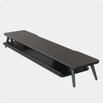 Black 2 tiers monitor stand with storage#color_black