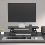 black desk shelf monitor stand shell in home