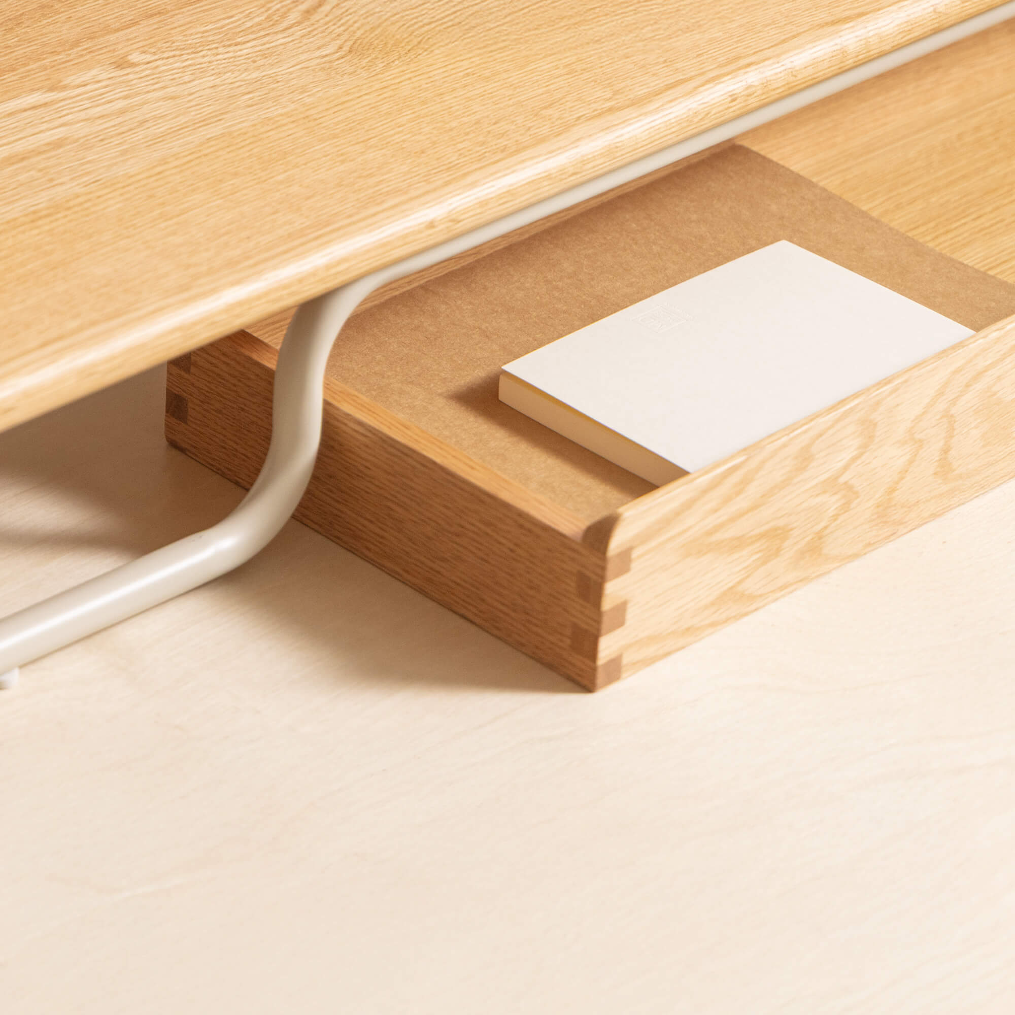 FENGE Flux J110 Monitor Riser, Red Oak Wood Desk Shelf