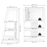 Frida Industrial Bookcase A406