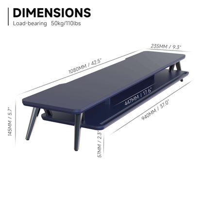fenge rodin desk shelf large dimension blue