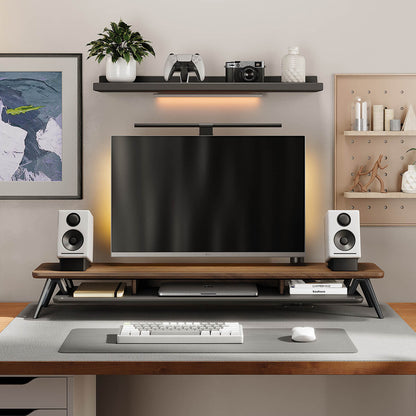 large desk shelf rodin scenario1 walnut