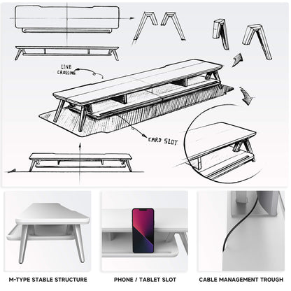 rodin design ideas large desk shelf 
