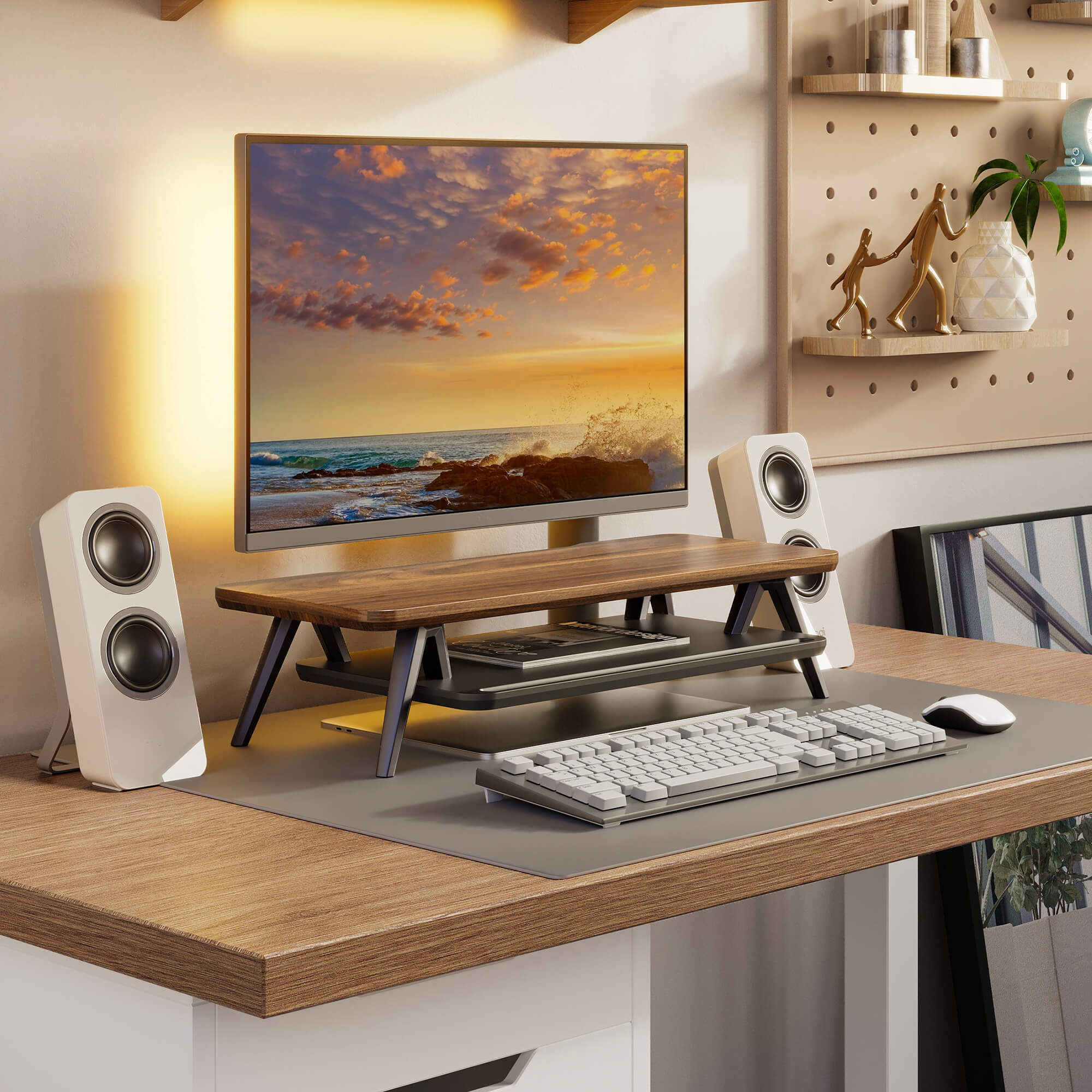 small desk shelf rodin advantage walnut