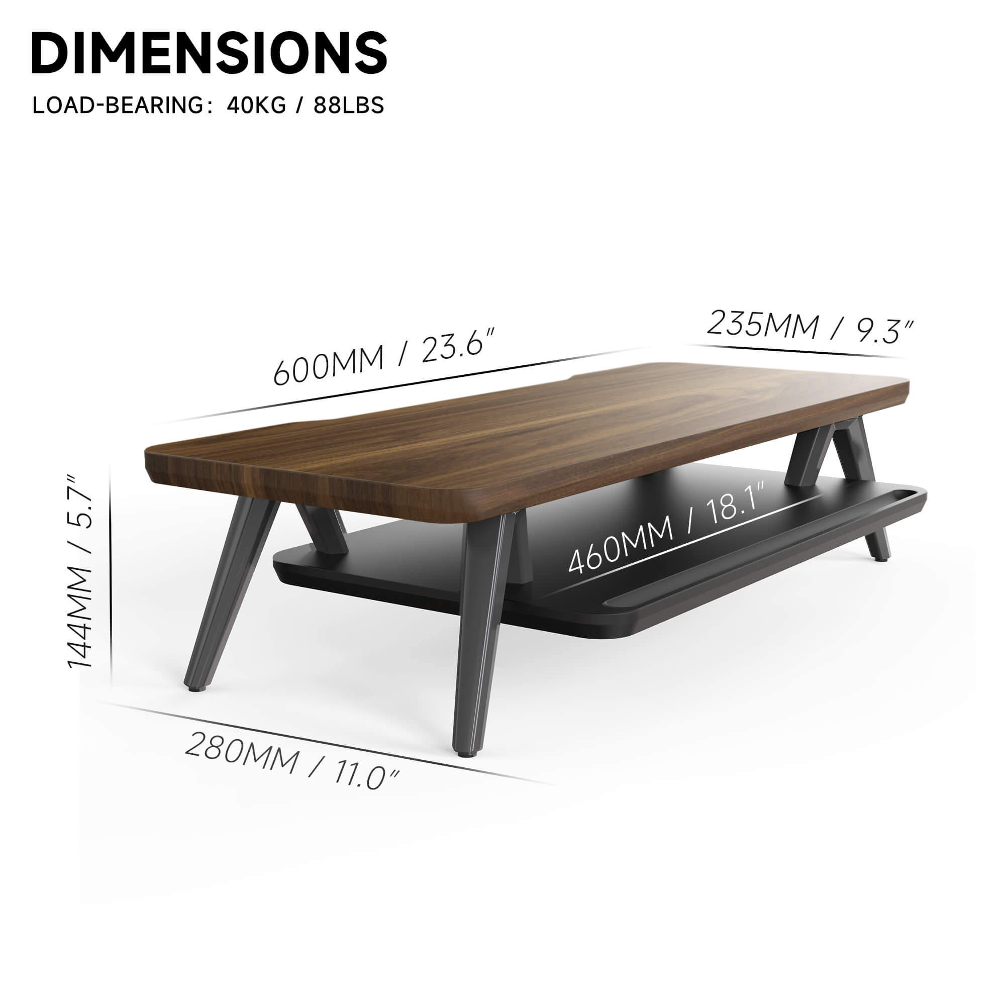 fenge rodin desk shelf small dimension walnut1