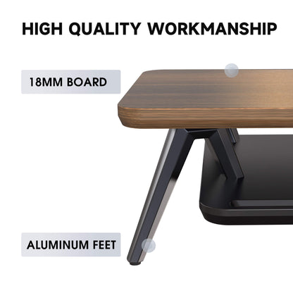 high quality desk shelf rodin large walnut