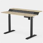 fenge standing electric desk 55 in wood