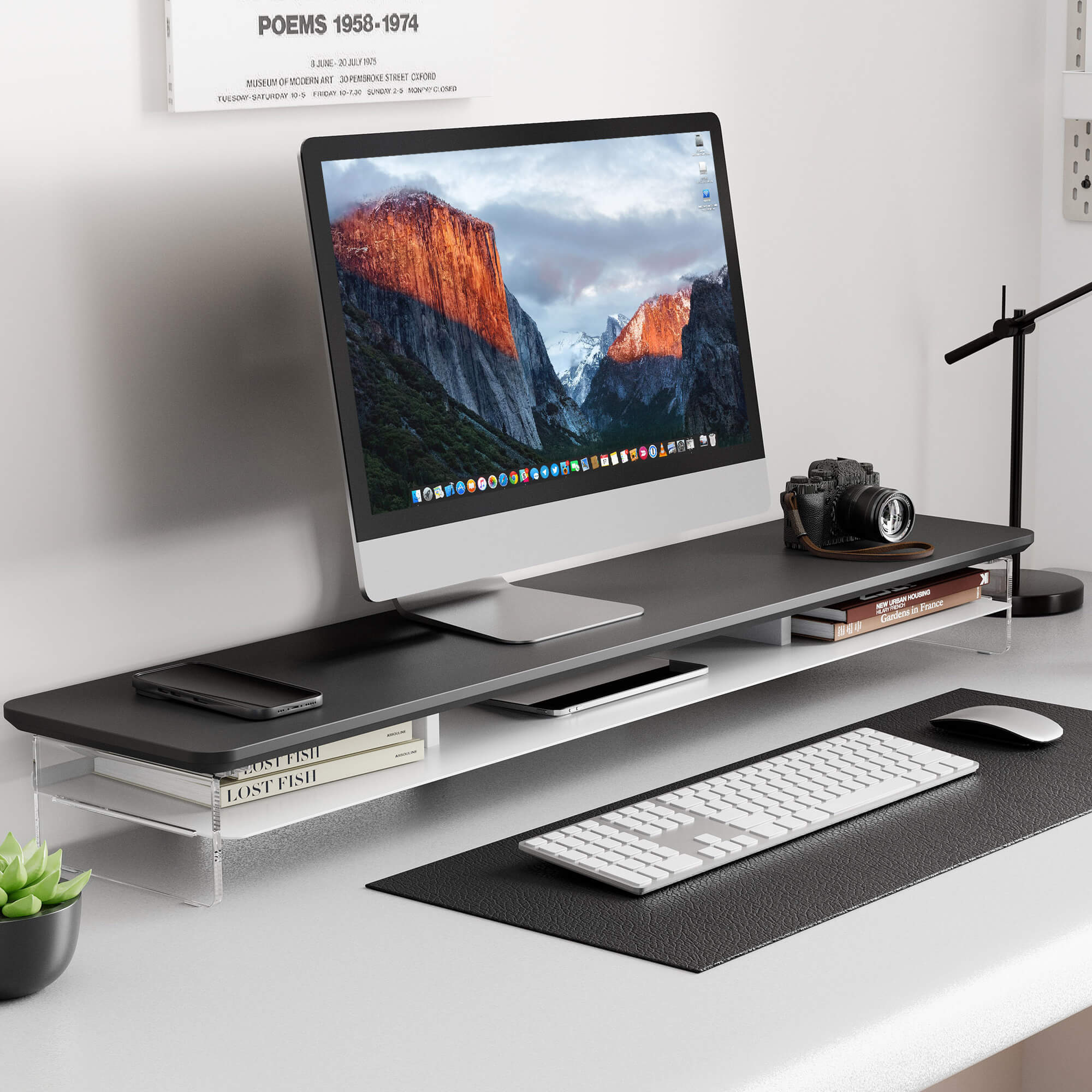 large desk shelf yugen scenario2 black