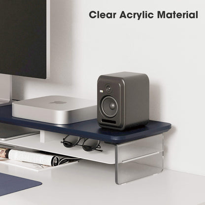 yugen desk shelf large clear acrylic material
