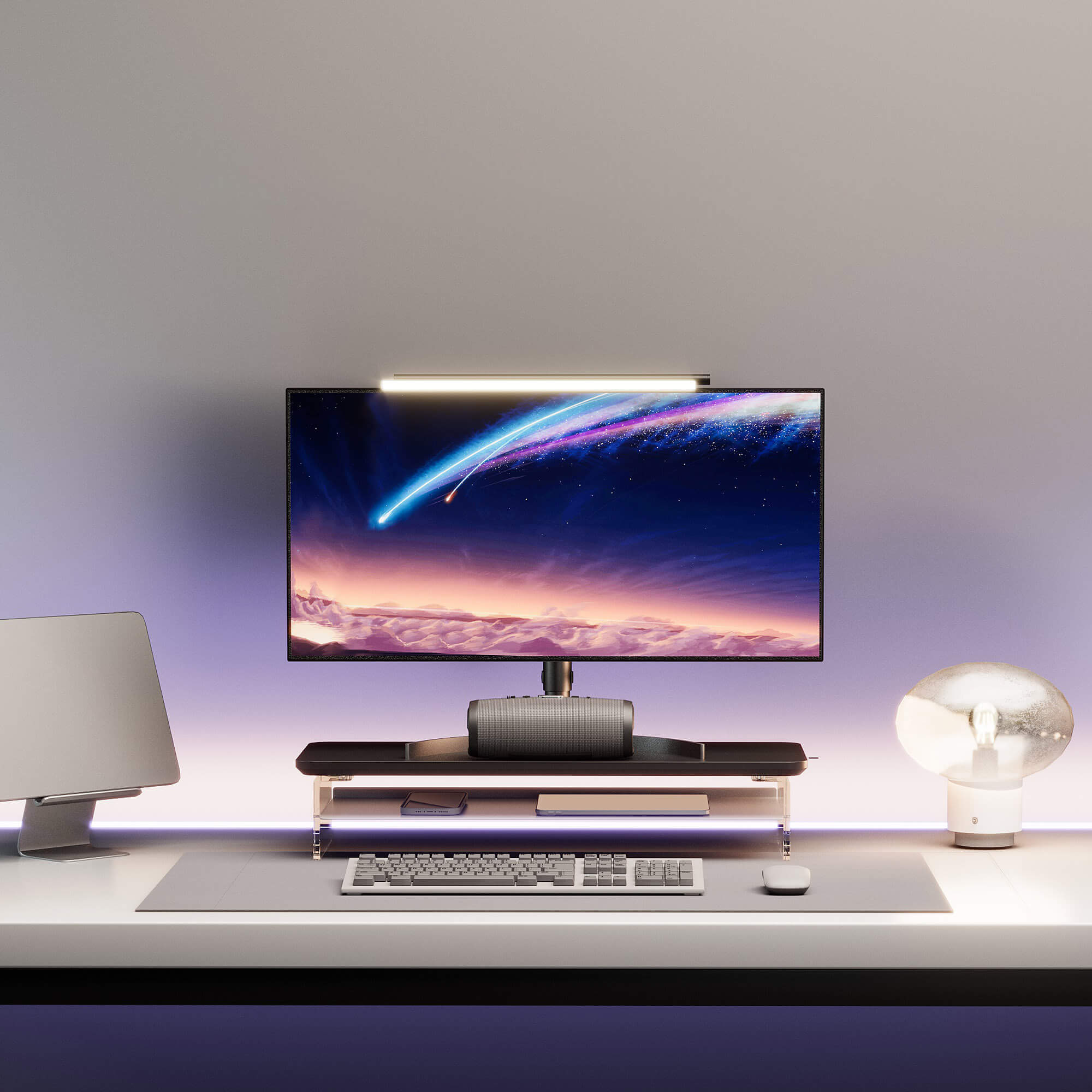 small desk shelf yugen show black