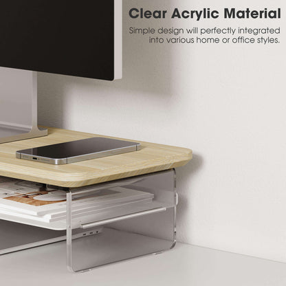 yugen desk shelf small clear acrylic material