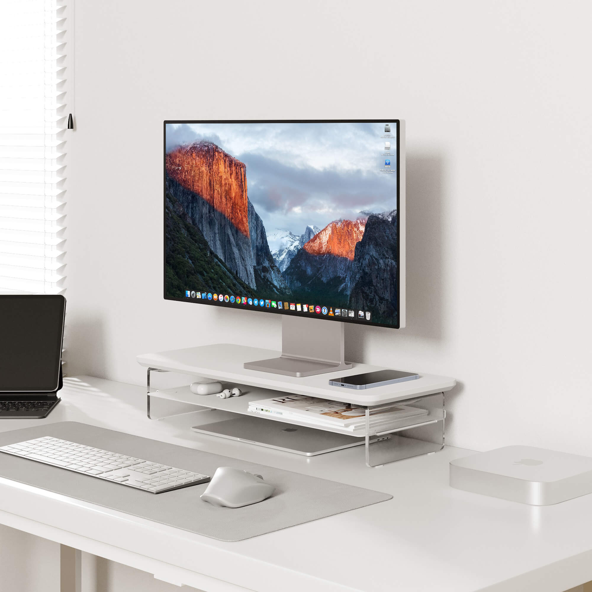 small desk shelf yugen scenario1 white