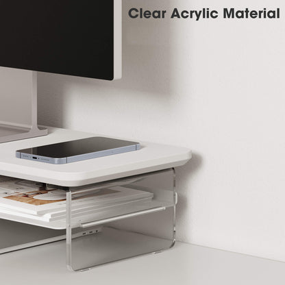 yugen desk shelf small clear acrylic material