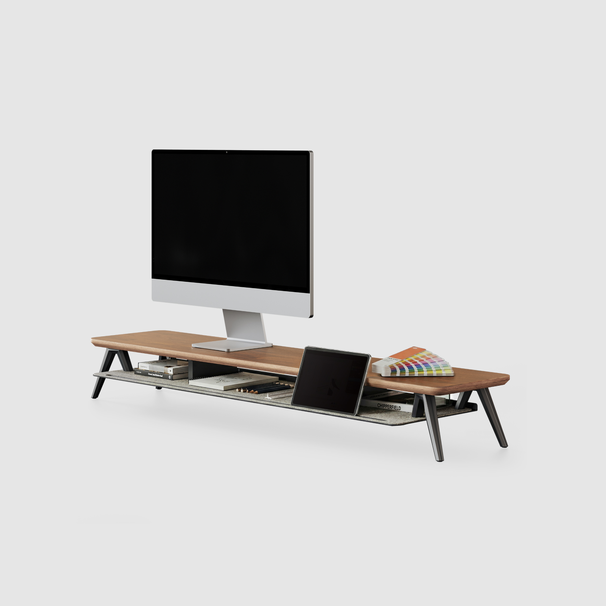 FENGE Rodin A510 Monitor Riser, Dual Desk Shelf with M-Type Leg
