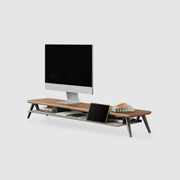 FENGE Rodin A510 Monitor Riser, Dual Desk Shelf with M-Type Leg