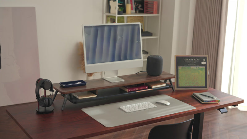 FENGE Rodin A212 Monitor Riser, Dual Desk Shelf with M-Type Leg