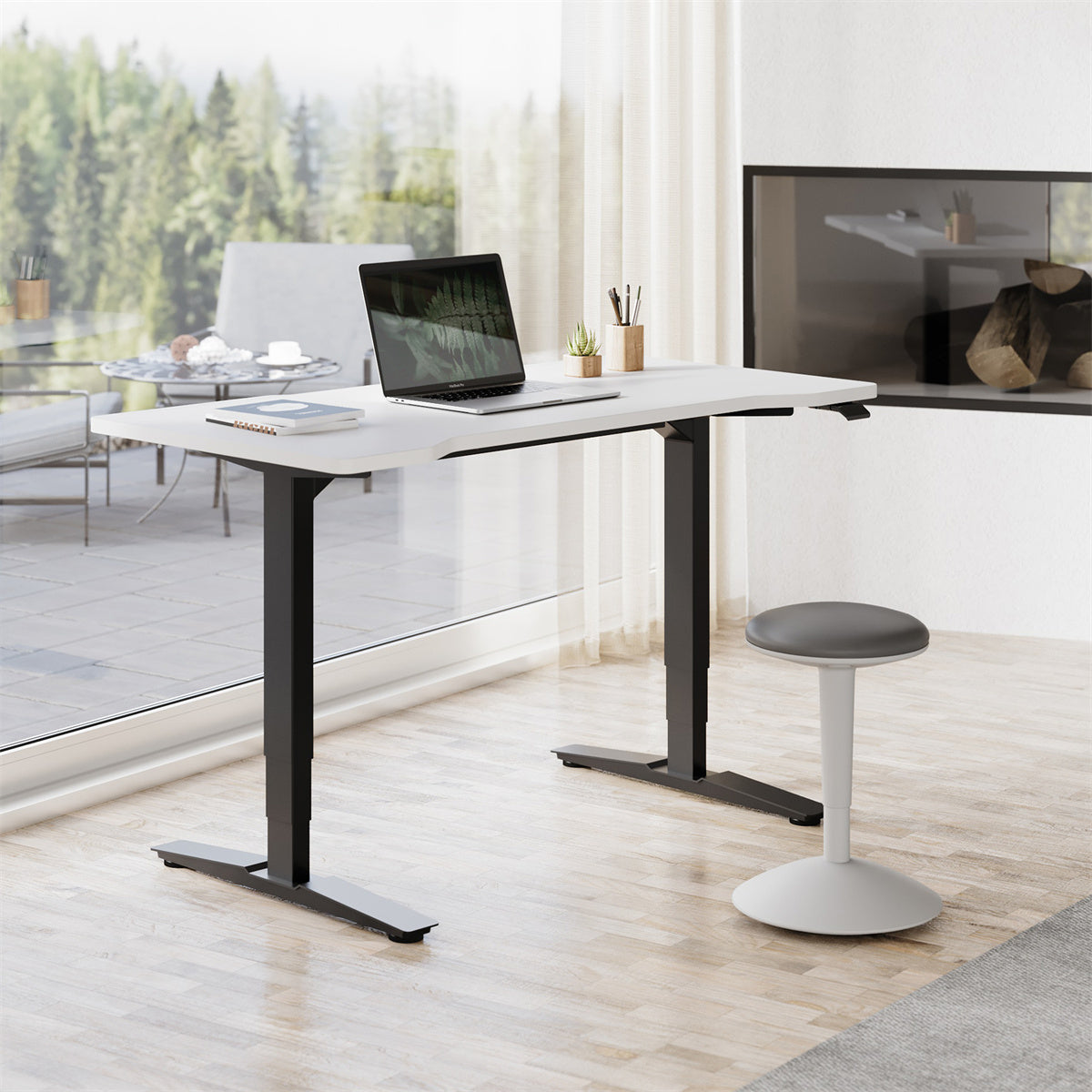 55 Electric Adjustable Standing Desk Computer Desk Home Office